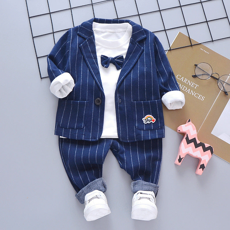 Eboo Blue Baby Boy 3 Piece Suit With Glasses