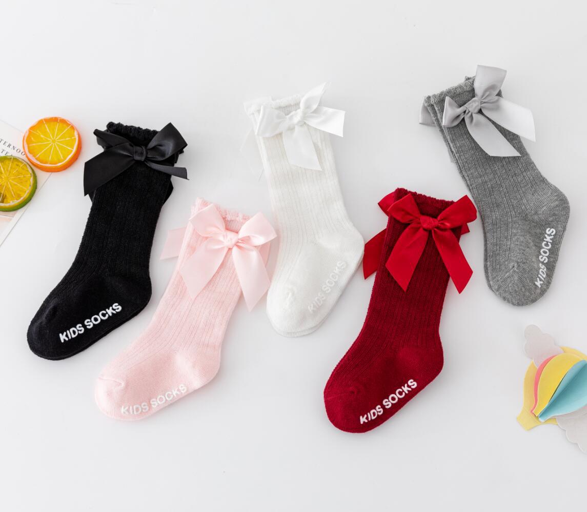 Eboo Girls’  Knee-High Socks with Satin Bow
