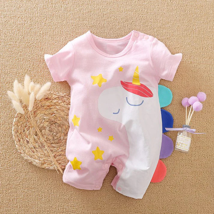 Adorable Unicorn Pink Girl Romper