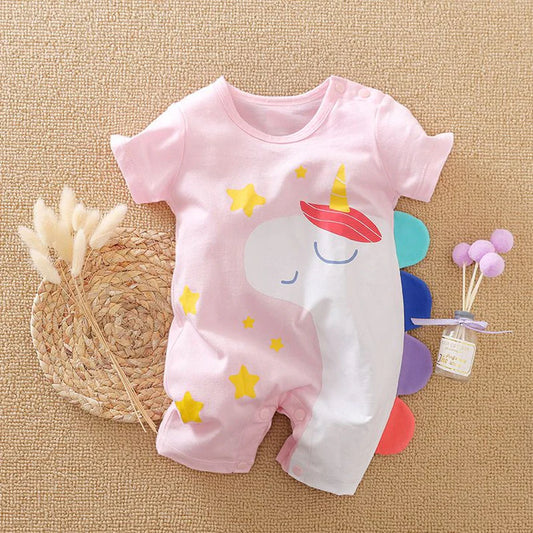 Adorable Unicorn Pink Girl Romper