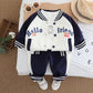 Eboo 3-Piece Varsity Jacket Set - Snap-Button Coat & Graphic Tee