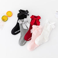 Eboo Girls’  Knee-High Socks with Satin Bow