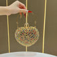 Eboo Luxury Crystal Evening Clutch Bag for Women – Rhinestone Party Handbag with Gold Ring Handle
