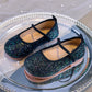 Eboo  Girls Glitter Princess Ballet Flats Shoes Ballerina Dress Shoes for Wedding Party