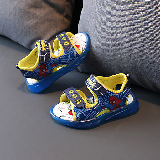 Kids LED Light-Up Skids Sandals | Kids Spider-Man Sandals