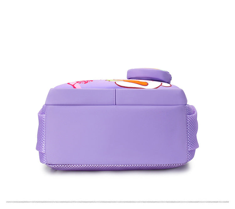 Eboo Cute Purple Bunny & Flower Kids School Bag with Small Matching Pouch