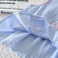 Eboo Eboo Baby Girls Blue Striped Bow Sleeveless Top & Wide Leg Pants Co-Ord Set