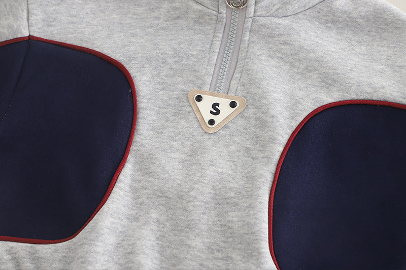 Eboo Boys Grey Colorblock Winter Co-Ord Set