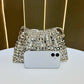 Eboo Luxury Crystal Mesh Shoulder Bag for Women – Metallic Party Handbag