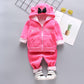 Eboo Pink Hooded Winter Tracksuit Set – Cozy Fleece Jacket & Pants
