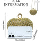 Eboo Luxury Crystal Evening Clutch Bag for Women – Rhinestone Party Handbag with Gold Ring Handle
