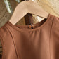 Eboo Baby Girls Brown Sleeveless Lace Hem Top & Wide Leg Pants Co-Ord Set