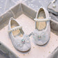 Eboo Girl Beautiful Butterfly Bow Dress Shoes Crystal Princess Sandals for Party Wedding