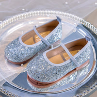 Eboo  Girls Glitter Princess Ballet Flats Shoes Ballerina Dress Shoes for Wedding Party