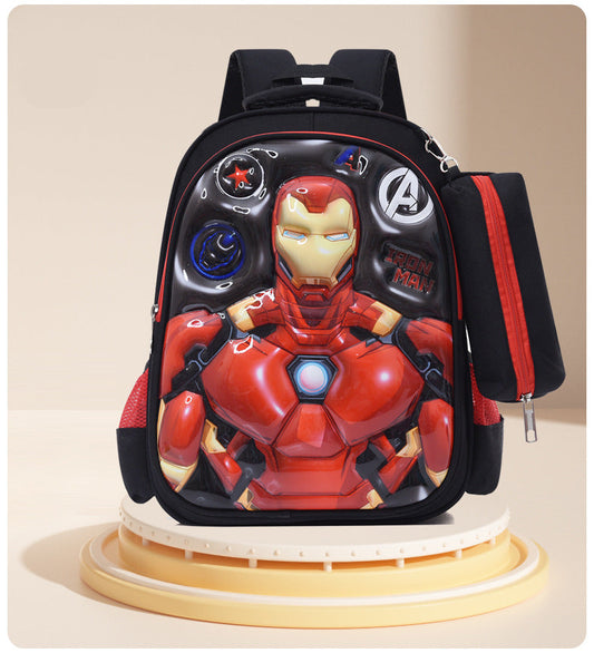 Kids Superhero 3D School Backpack | Premium Hard Front Bag