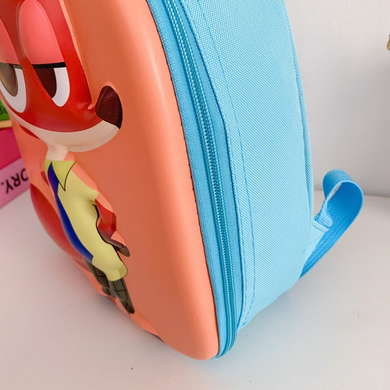 Eboo Cute 3D Fox Hard Shell Kids Backpack with Plush Ears