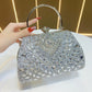 Eboo Luxury Peacock Crystal Clutch Bag for Women – Designer Rhinestone Evening Party Handbag with Top Handle