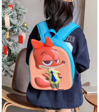 Eboo Cute 3D Fox Hard Shell Kids Backpack with Plush Ears