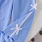 Eboo Baby Girl Bow Appliqué T-Shirt & Ribbon Pants 2-Piece Summer Outfit Set