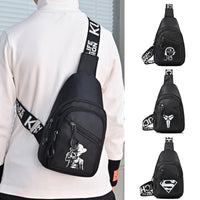 Eboo Cartoon Music Boy Black Sling Bag Ã¢?? Casual Outdoor Chest Crossbody Bag