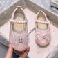 Eboo Girl Beautiful Butterfly Bow Dress Shoes Crystal Princess Sandals for Party Wedding