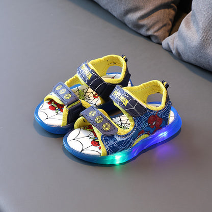 Kids LED Light-Up Skids Sandals | Kids Spider-Man Sandals