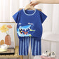Eboo Boys' 2-Piece Short-Sleeve Shark Pajama Set