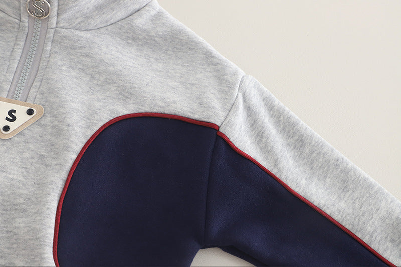 Eboo Boys Grey Colorblock Winter Co-Ord Set