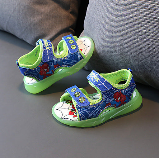 Kids LED Light-Up Skids Sandals | Kids Spider-Man Sandals
