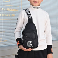 Eboo Cartoon Music Boy Black Sling Bag Ã¢?? Casual Outdoor Chest Crossbody Bag