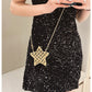 Eboo Luxury Crystal Star Clutch Bag for Women – Rhinestone Evening Party Crossbody Purse with Chain Strap