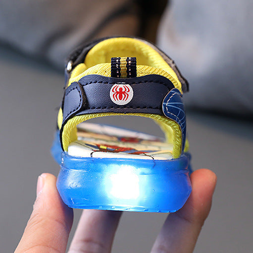 Kids LED Light-Up Skids Sandals | Kids Spider-Man Sandals