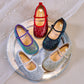 Eboo  Girls Glitter Princess Ballet Flats Shoes Ballerina Dress Shoes for Wedding Party