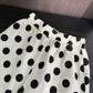 Eboo Baby Girls Black & White Polka Dot Flutter Sleeve Top & Wide Leg Pants Co-Ord Set