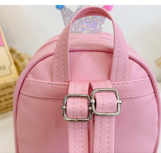 Eboo Cute Glitter Crown Unicorn Kids Backpack Ã¢?? Sparkling Sequin Mini School Bag