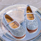 Eboo  Girls Glitter Princess Ballet Flats Shoes Ballerina Dress Shoes for Wedding Party