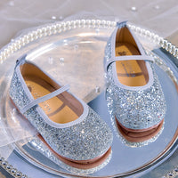 Eboo  Girls Glitter Princess Ballet Flats Shoes Ballerina Dress Shoes for Wedding Party