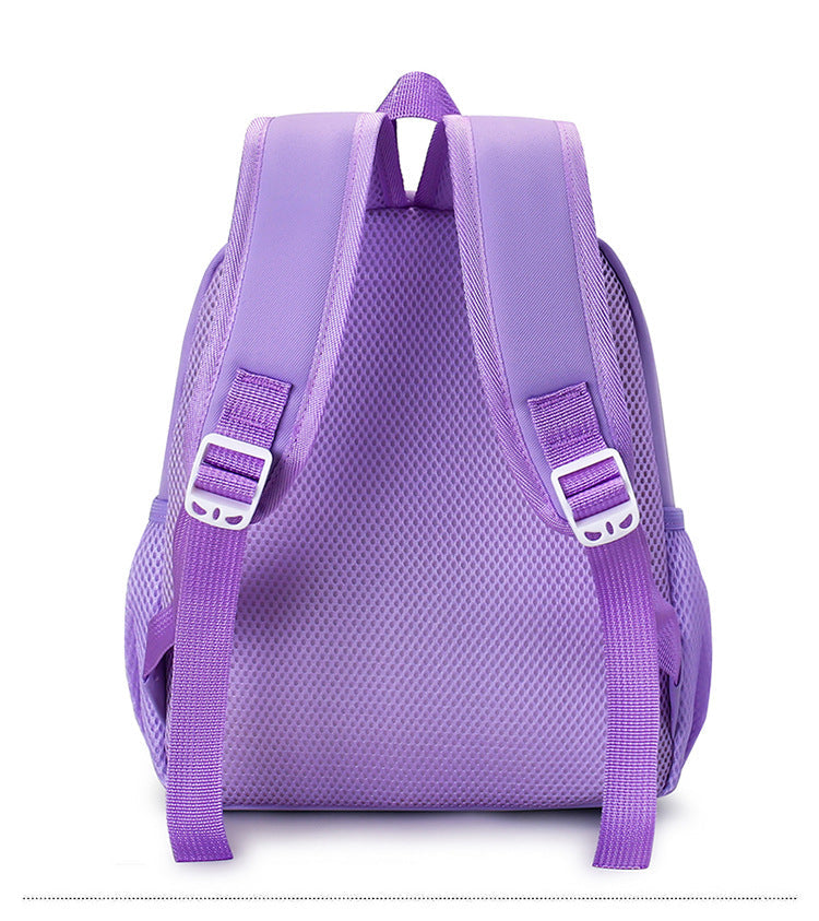 Eboo Cute Purple Bunny & Flower Kids School Bag with Small Matching Pouch