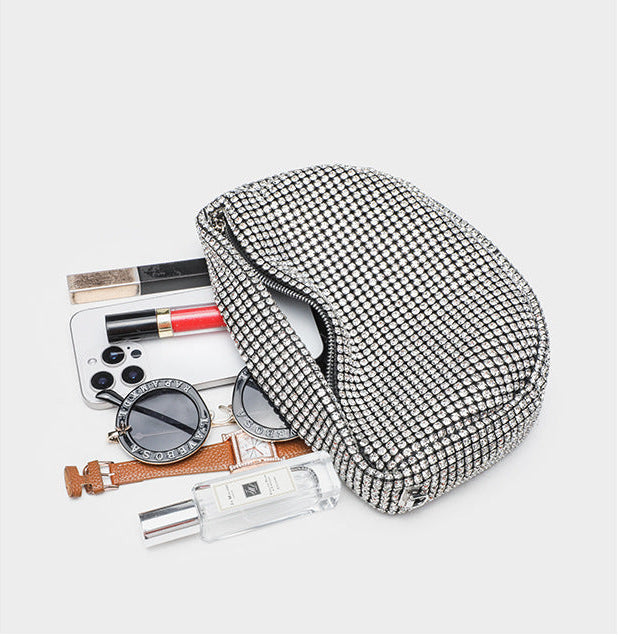 Eboo Luxury Designer Rhinestone Crossbody Bag Shiny Shoulder Bag