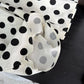 Eboo Baby Girls Black & White Polka Dot Flutter Sleeve Top & Wide Leg Pants Co-Ord Set