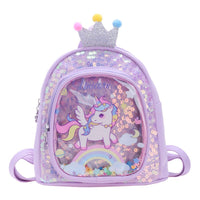 Eboo Cute Glitter Crown Unicorn Kids Backpack Ã¢?? Sparkling Sequin Mini School Bag