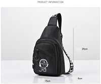 Eboo Cartoon Music Boy Black Sling Bag Ã¢?? Casual Outdoor Chest Crossbody Bag