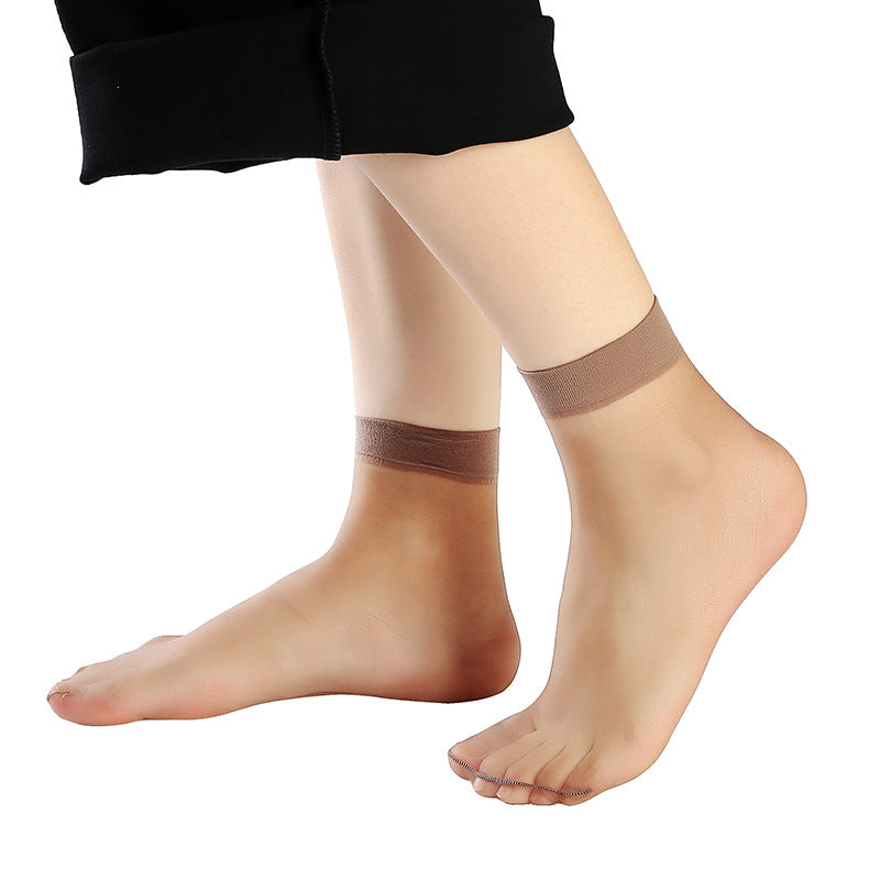 Eboo Women's Ultra Sheer Ankle Socks Ã¢?? Breathable Transparent Nylon Socks