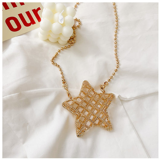 Eboo Luxury Crystal Star Clutch Bag for Women – Rhinestone Evening Party Crossbody Purse with Chain Strap