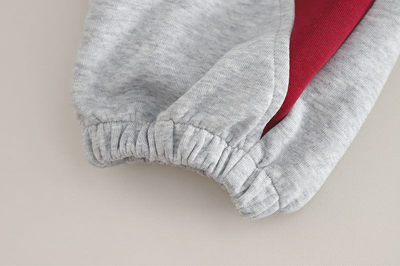 Eboo Sporty Fleece 2-Piece Set: Long Sleeve Quarter-Zip Top