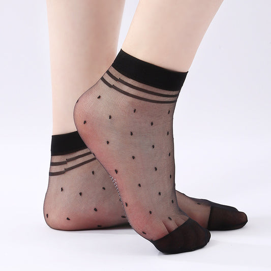 Eboo Ultra Thin Invisible Grip Socks for Women â?? Non-Slip Sheer Nylon Ankle Socks