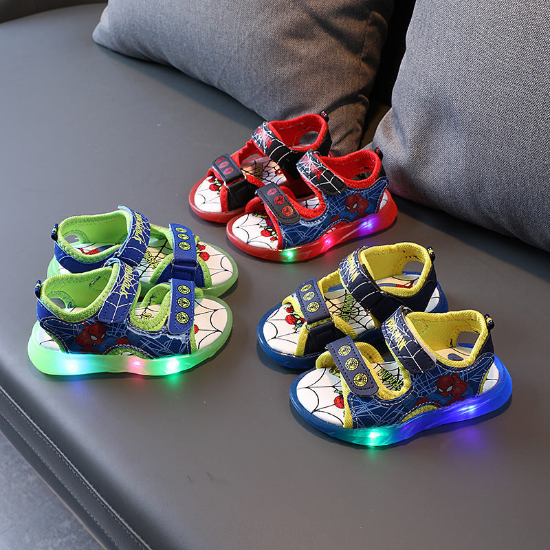 Kids LED Light-Up Skids Sandals | Kids Spider-Man Sandals