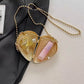 Eboo Luxury Gold Seashell Metal Clutch Bag for Women – Elegant Party Crossbody Purse with Chain Strap