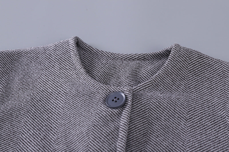 Eboo Children's Korean Style Set Round Neck Coat & Straight Leg Pants