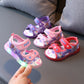 Baby Girl Sandals Cartoon Princess Print Children LED Light Up Sandals